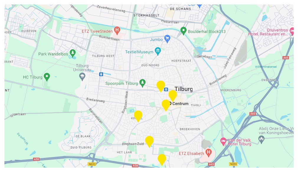 tilburg met pins per object